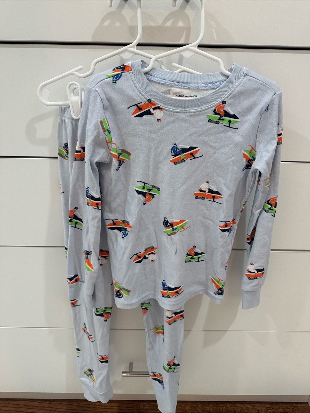 Janie and Jack Boys Snow Mobile Pajamas Size 7